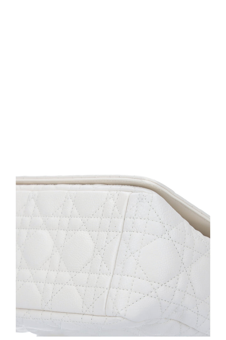 CHRISTIAN DIOR Grand sac Caro Cannage Blanc