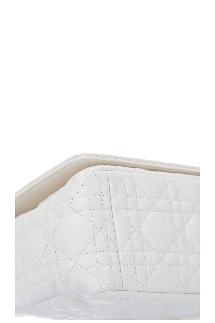 CHRISTIAN DIOR Grand sac Caro Cannage Blanc