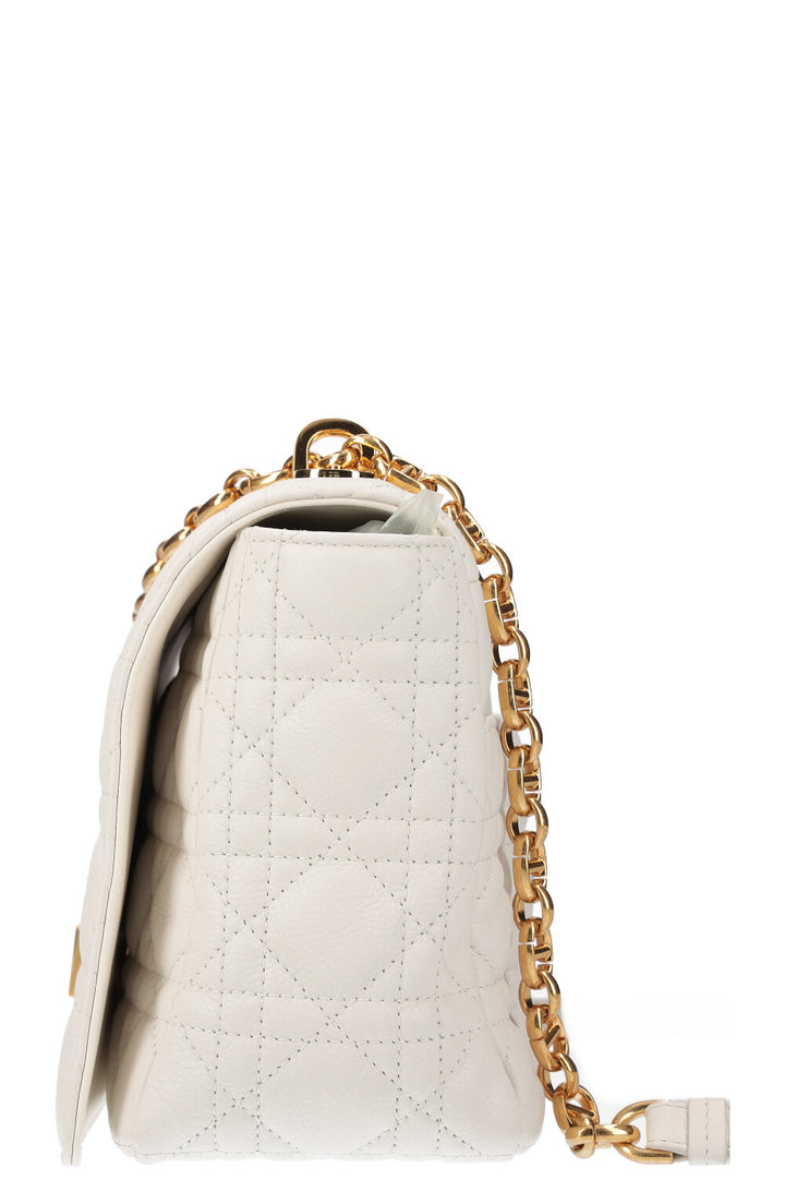 CHRISTIAN DIOR Grand sac Caro Cannage Blanc