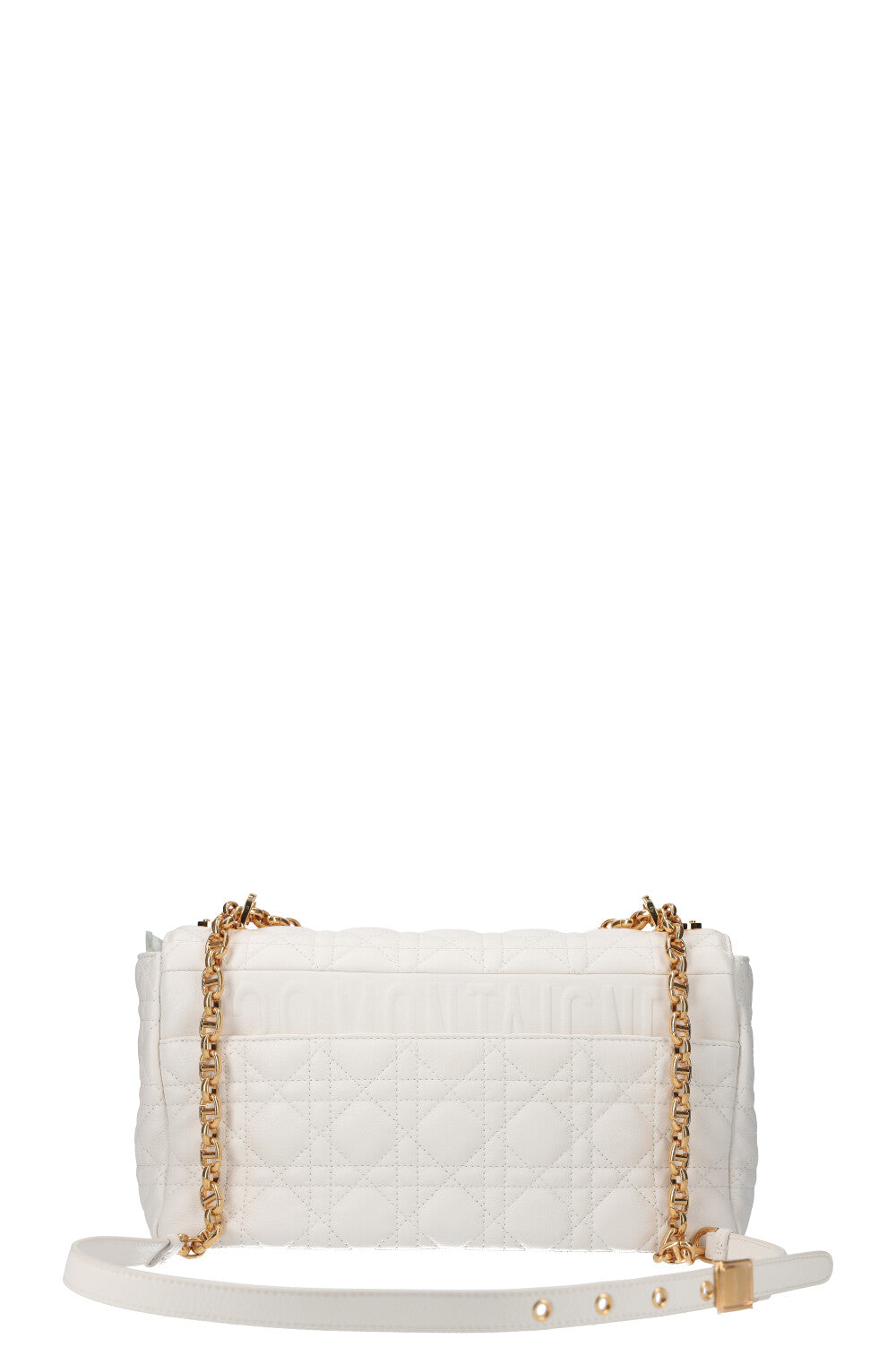CHRISTIAN DIOR Grand sac Caro Cannage Blanc