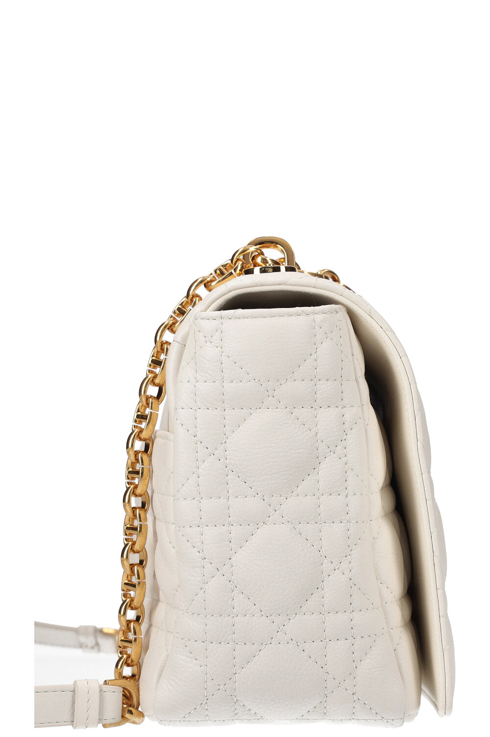 CHRISTIAN DIOR Grand sac Caro Cannage Blanc