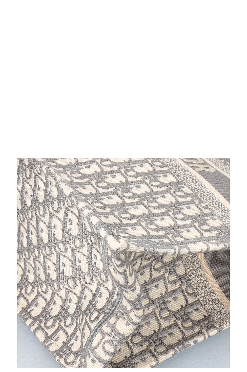 CHRISTIAN DIOR Book Tote Grand Oblique Gris