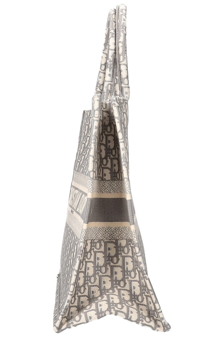 CHRISTIAN DIOR Book Tote Grand Oblique Gris