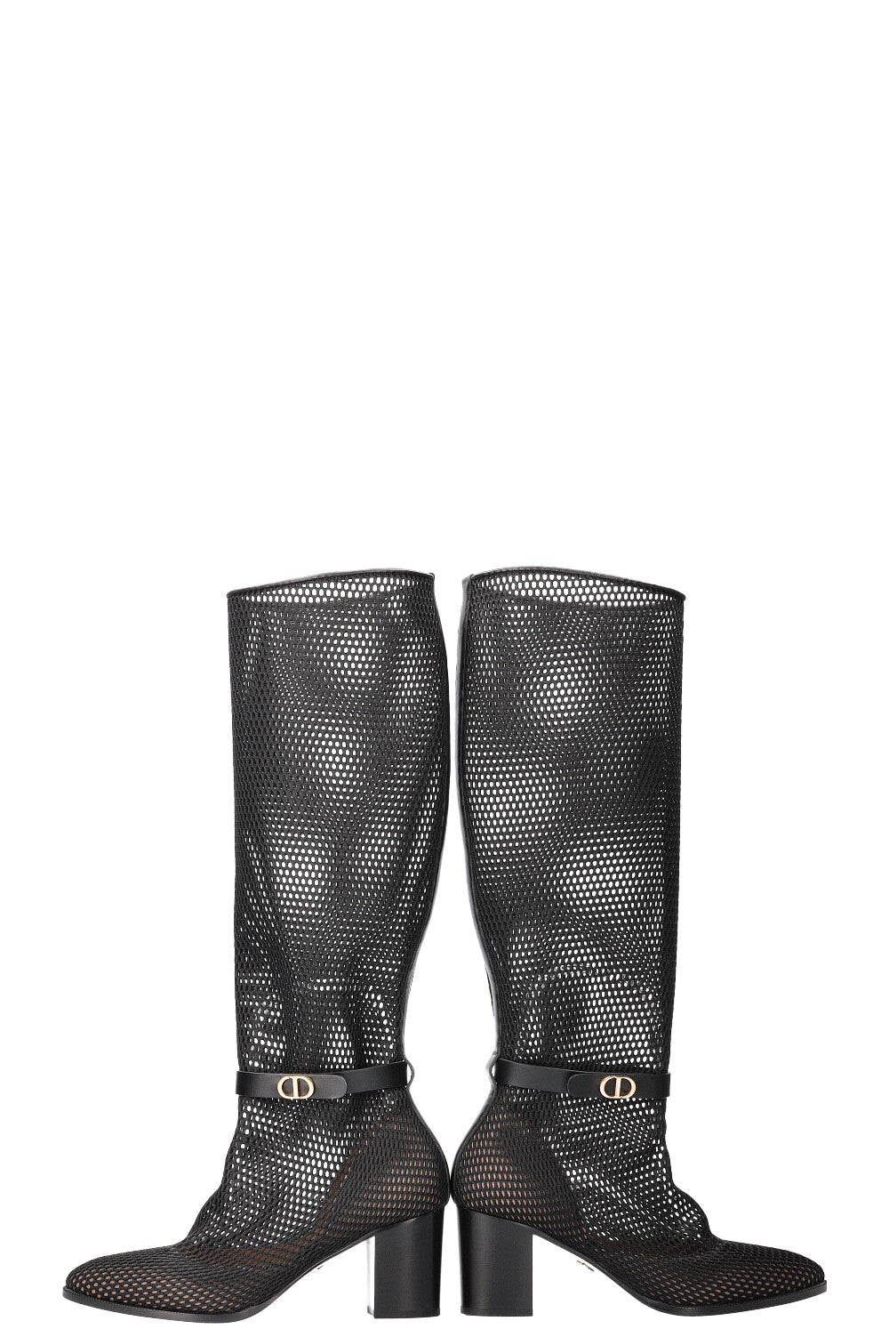 CHRISTIAN DIOR Bottes Empreinte En Maille Noir