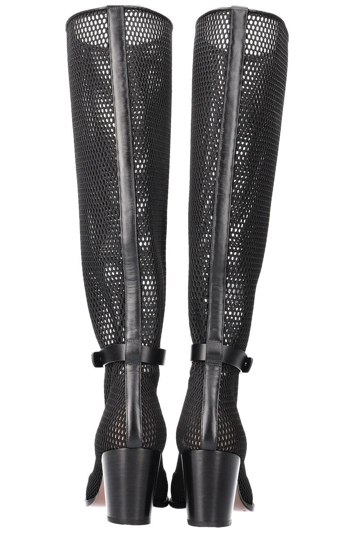 CHRISTIAN DIOR Bottes Empreinte En Maille Noir