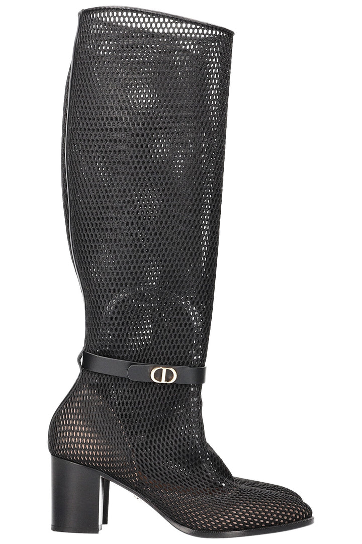 CHRISTIAN DIOR Bottes Empreinte En Maille Noir