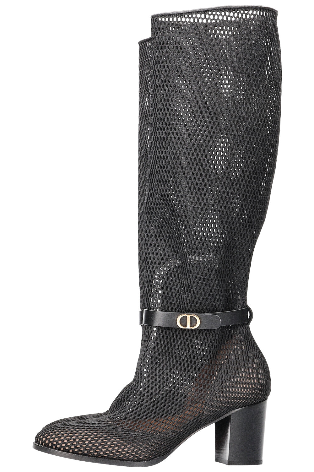 CHRISTIAN DIOR Bottes Empreinte En Maille Noir