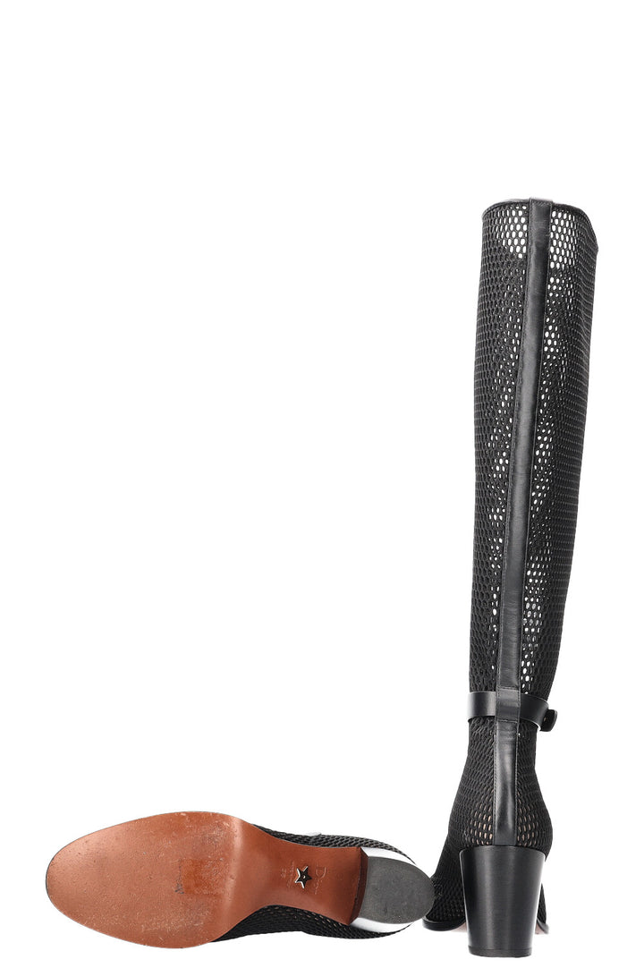 CHRISTIAN DIOR Bottes Empreinte En Maille Noir