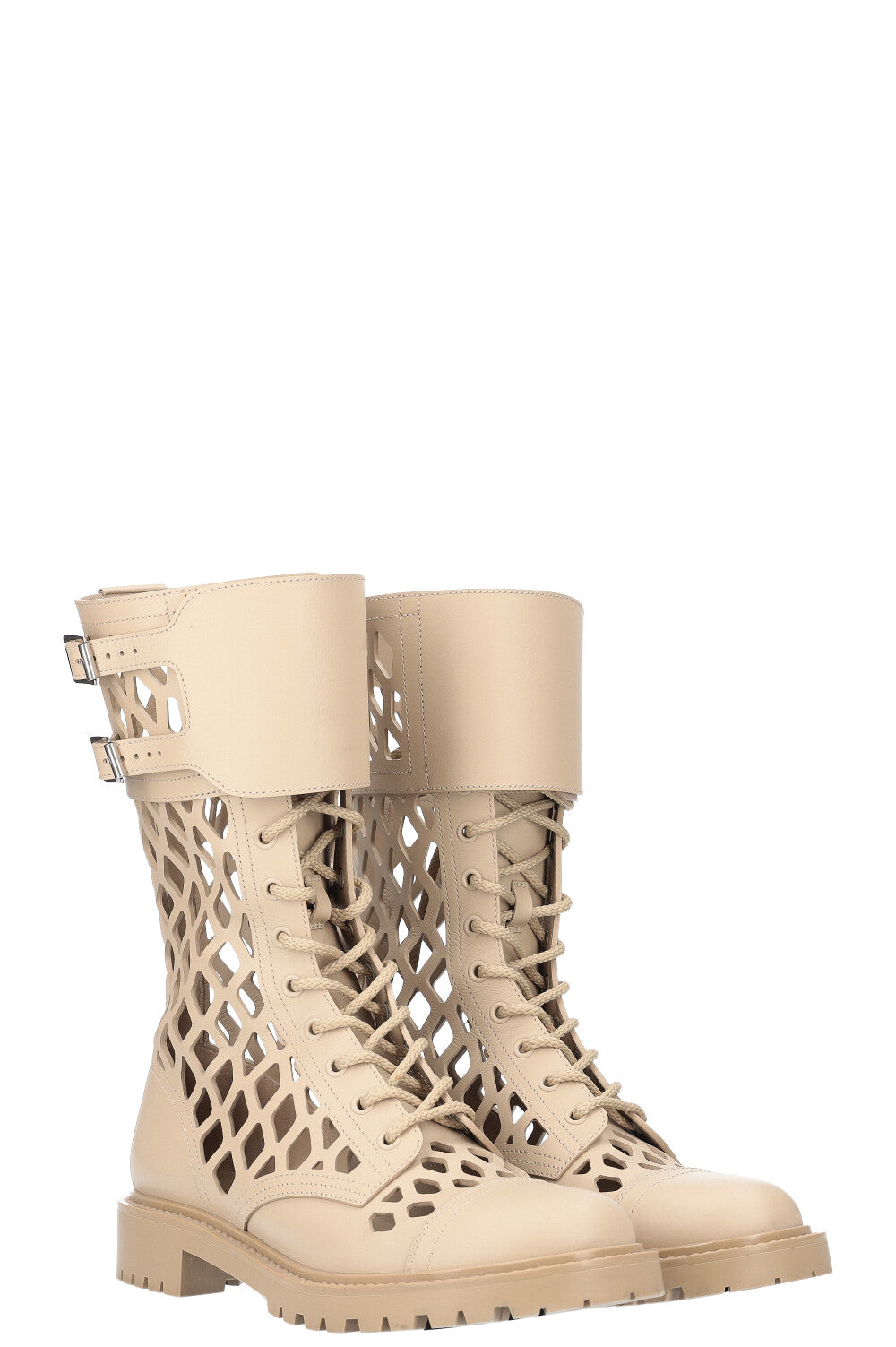 Christian Dior Combat Boots D-Trap Beige
