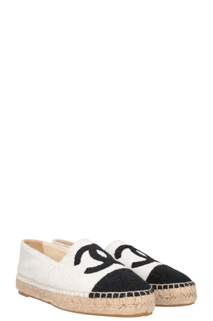 CHANEL Espadrilles Glitter White