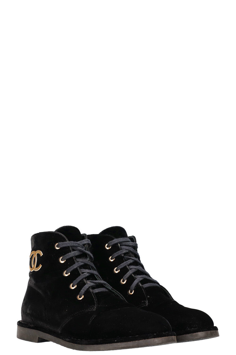 CHANEL Boots Velvet Black REAWAKE