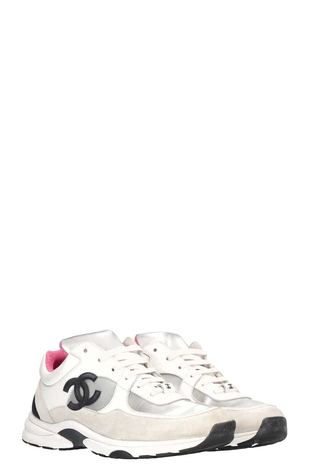 Pink and top white chanel sneakers