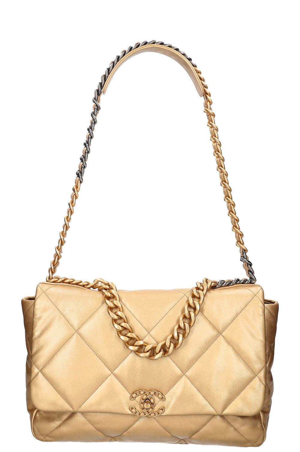 Gold chanel 19 clearance