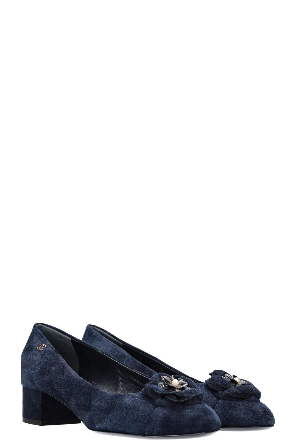 Chanel Camelia Pumps Navy