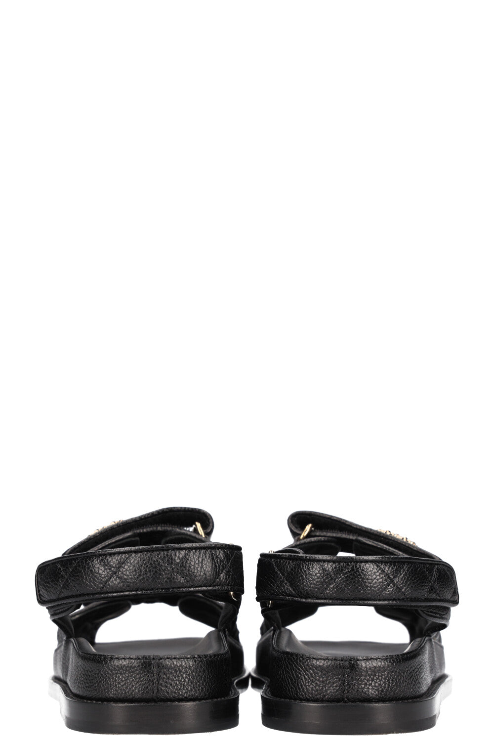 CHANEL Sandales Dad Caviar Noir