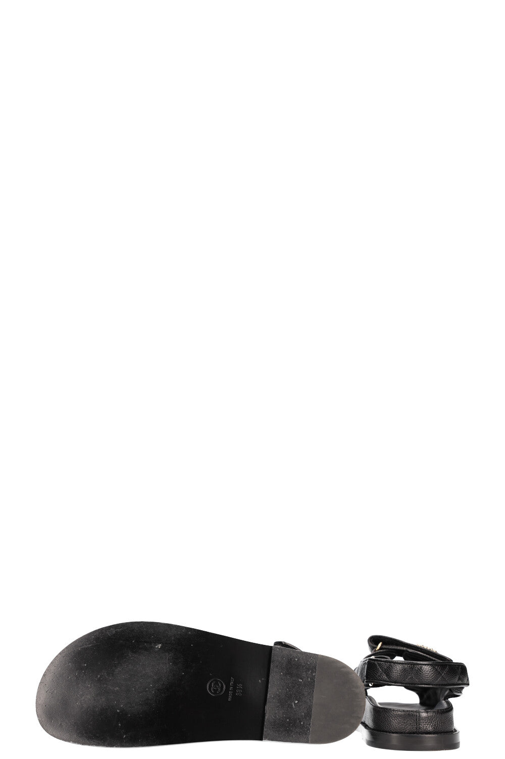 CHANEL Sandales Dad Caviar Noir