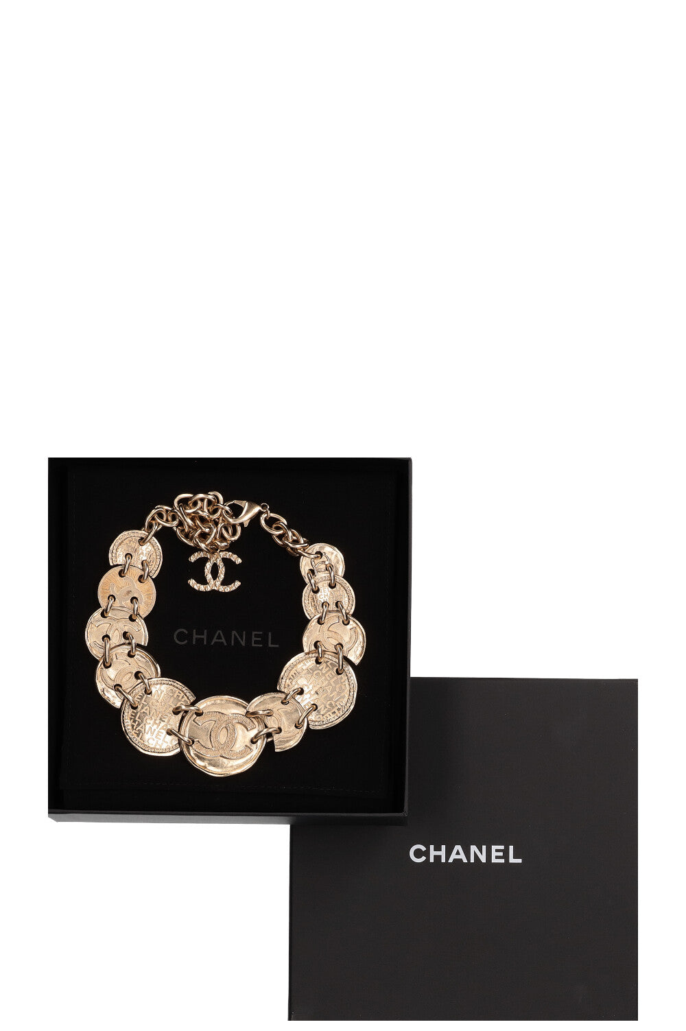 CHANEL Collier Monnaie Champagne Prefall 2016