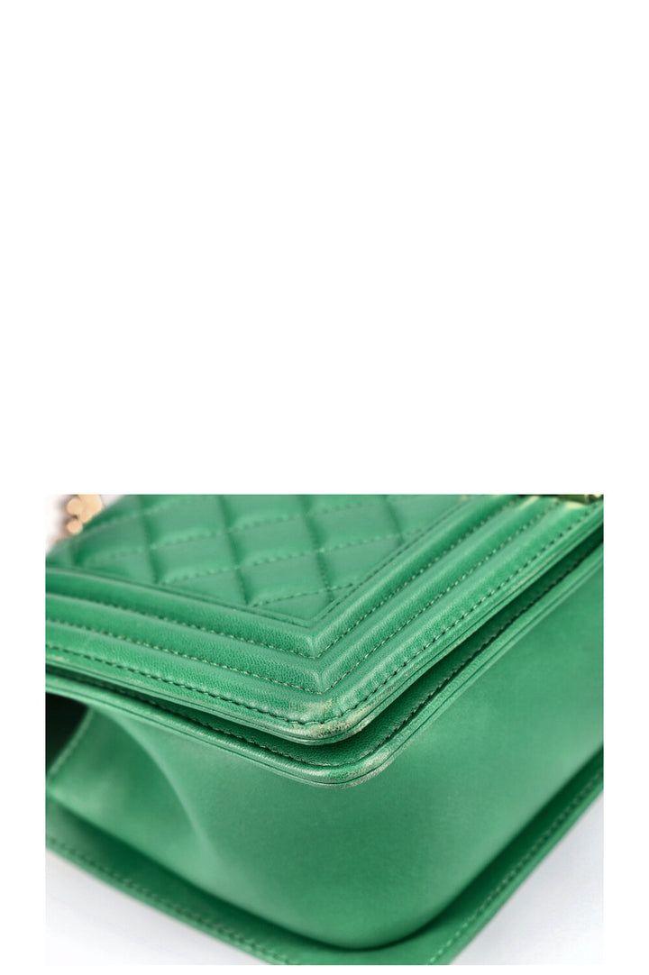 CHANEL Sac Garçon Moyen Vert