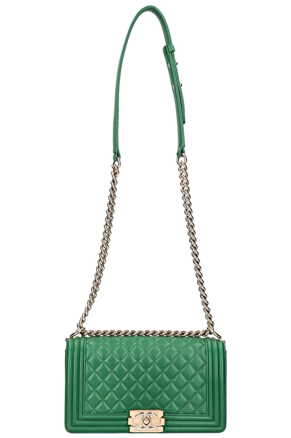 CHANEL Boy Bag Medium Green