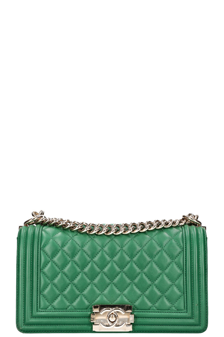 CHANEL Sac Garçon Moyen Vert