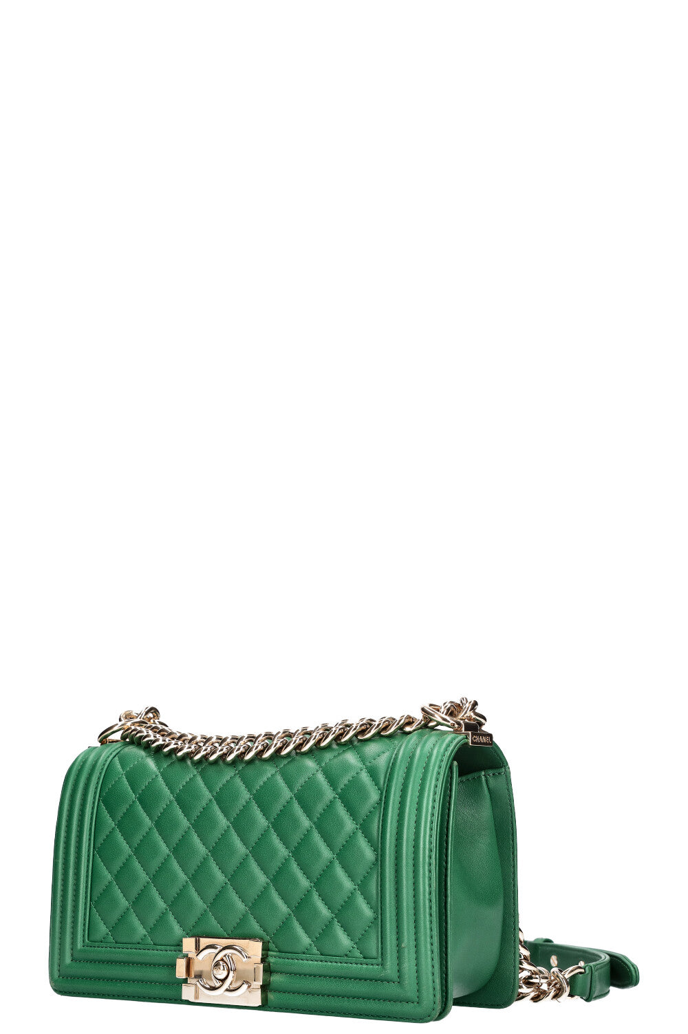 CHANEL Sac Garçon Moyen Vert