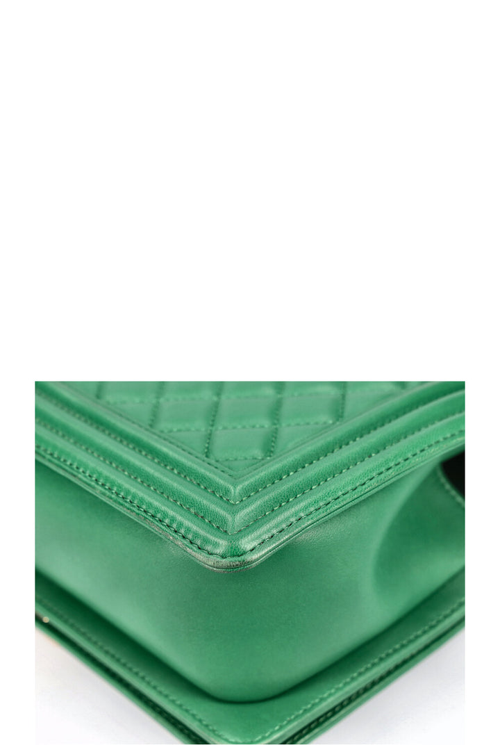 CHANEL Sac Garçon Moyen Vert