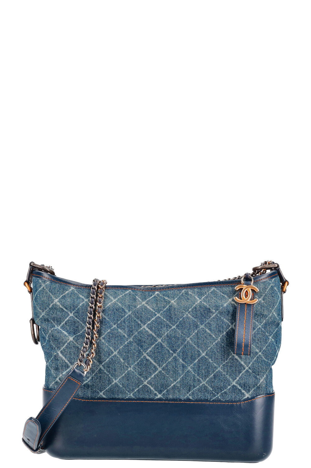 Blue jean top chanel bag