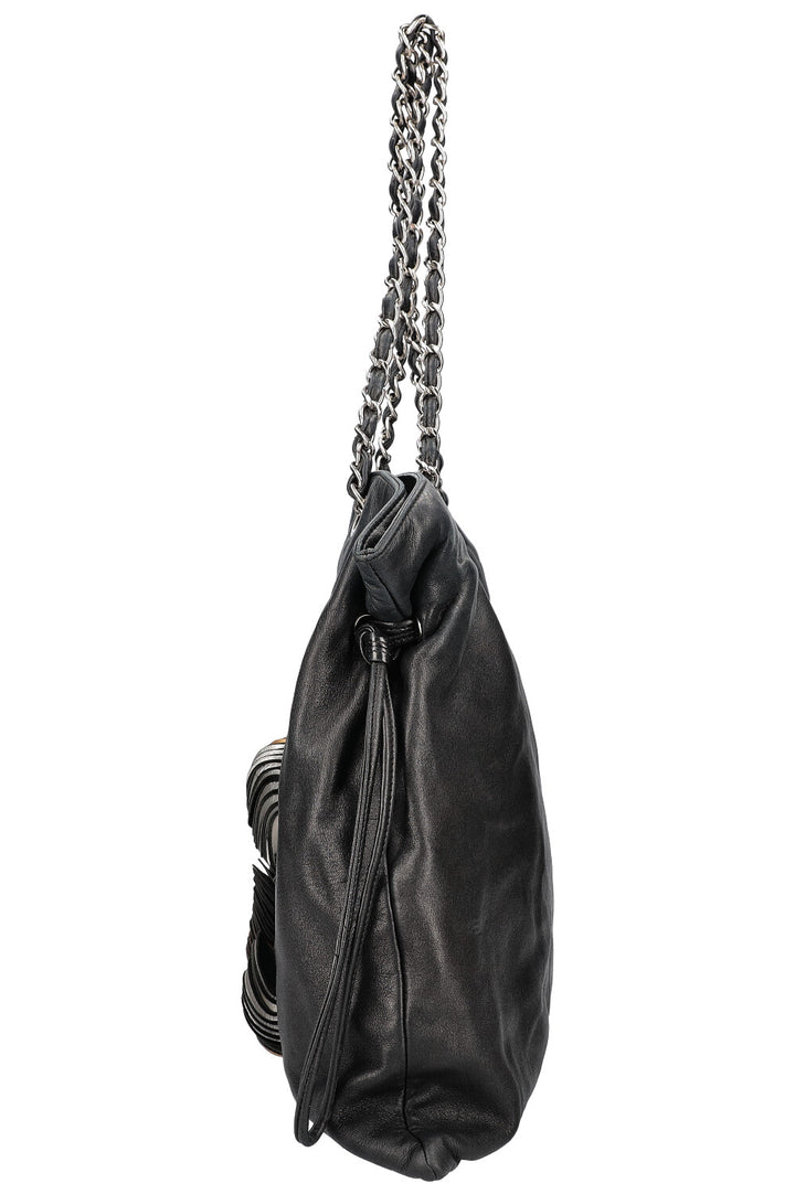 CHANEL CC Disc Bon Bon Cabas Noir