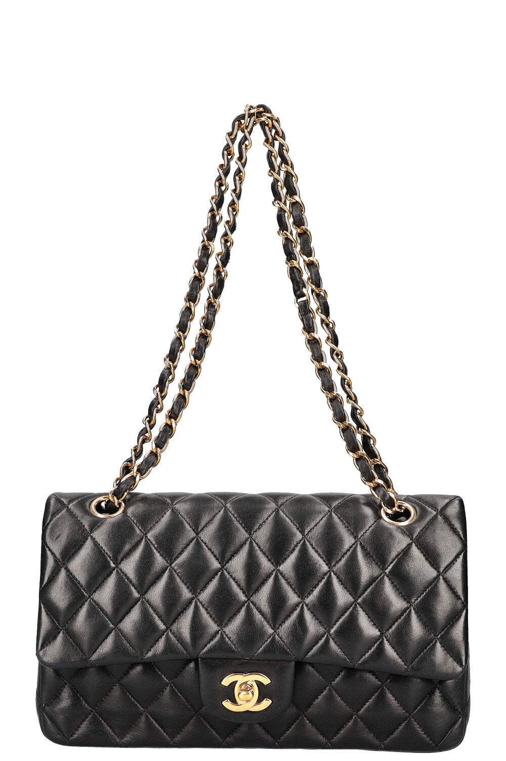 CHANEL Double Flap Bag Black Medium 2011 REAWAKE