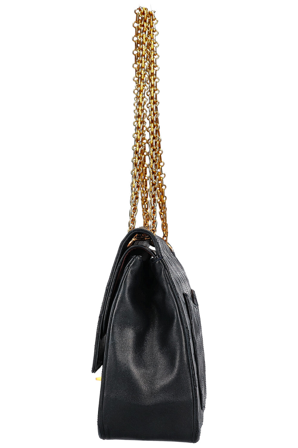CHANEL Vintage Reissue Chain Double Flap Bag Midnight Blue
