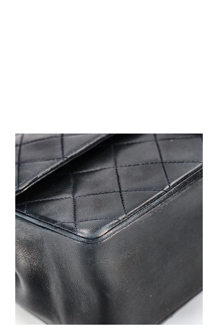 CHANEL Vintage Reissue Chain Double Flap Bag Midnight Blue