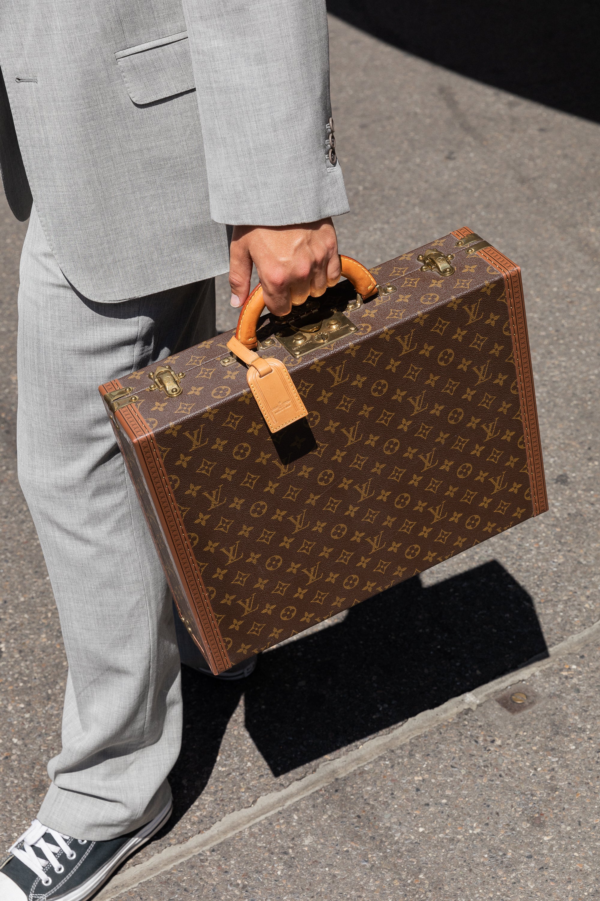 LOUIS VUITTON - Aktentasche President aus Canvas mit Mon…