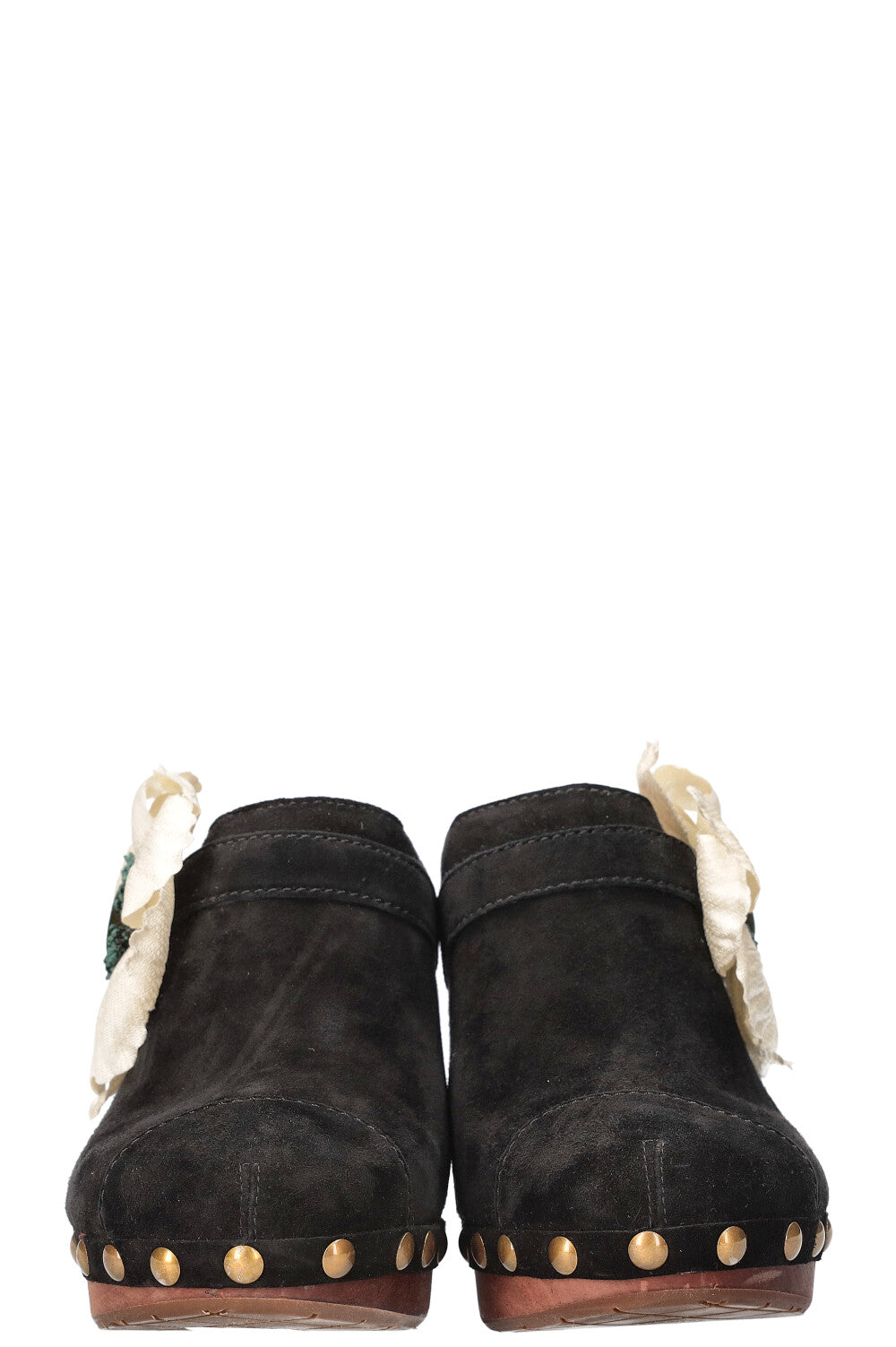 CHANEL Clogs Suede Black