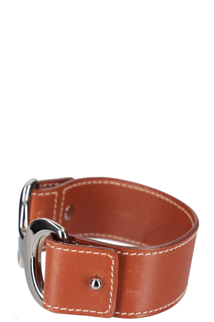 HERMÈS Bracelet Pavane Cuir Marron