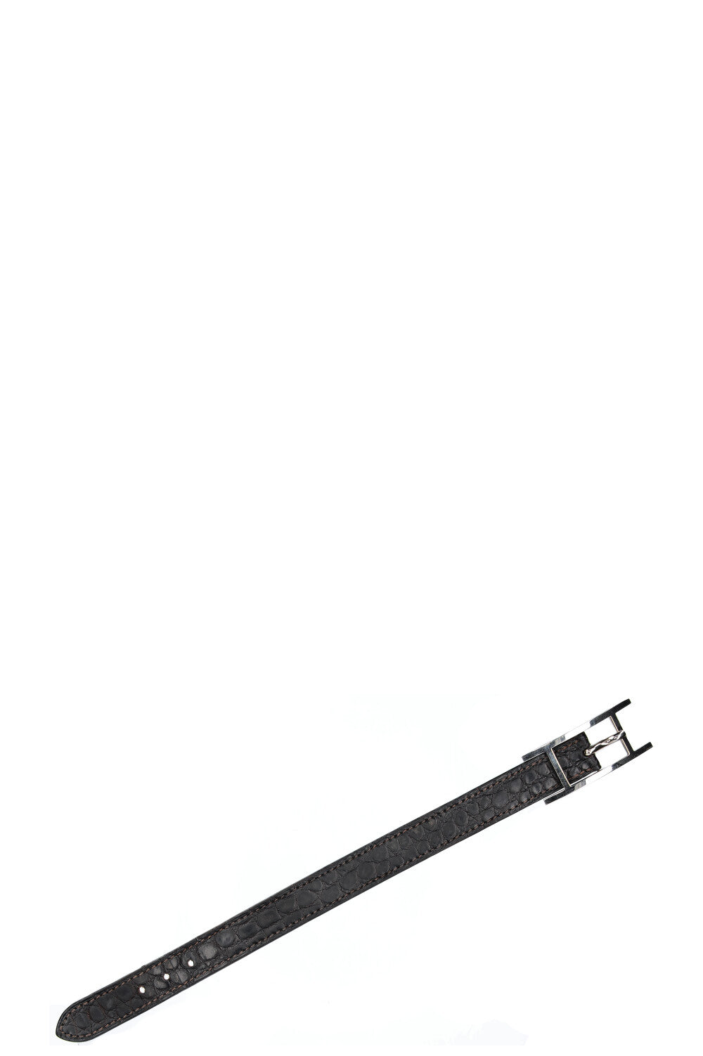 HERMÈS Bracelet Hapi Alligator Mississippiensis Noir