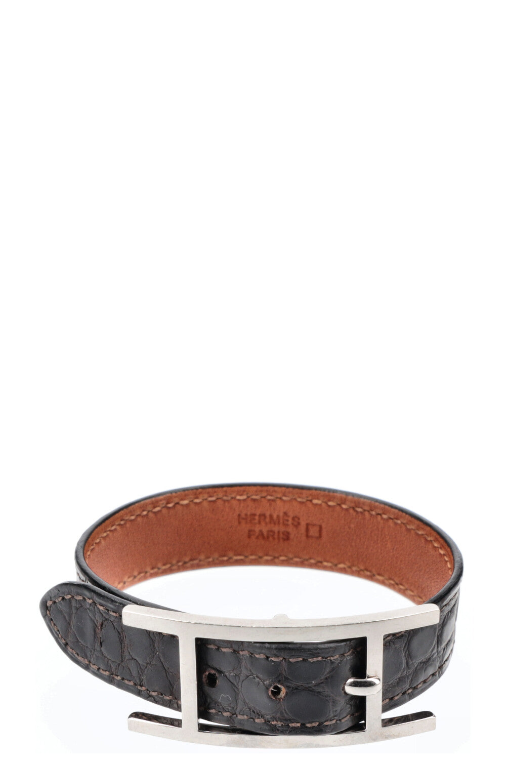 HERMÈS Hapi Bracelet Alligator Mississippiensis Black – REAWAKE