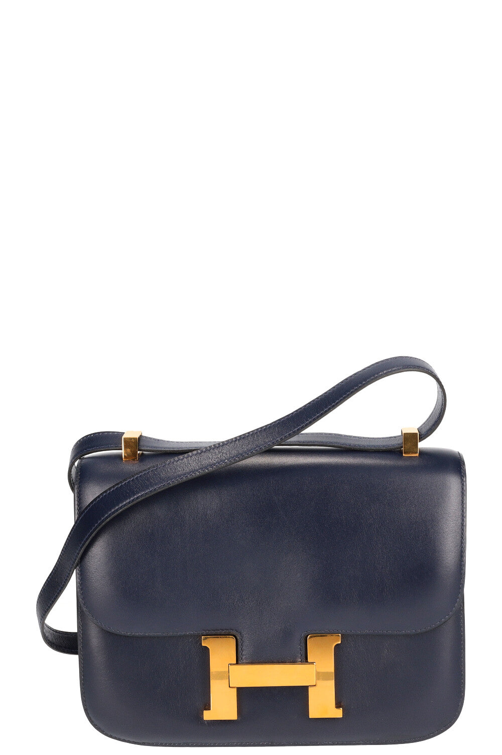 HERMÈS Constance 23 bag Box Leather Navy Blue – REAWAKE