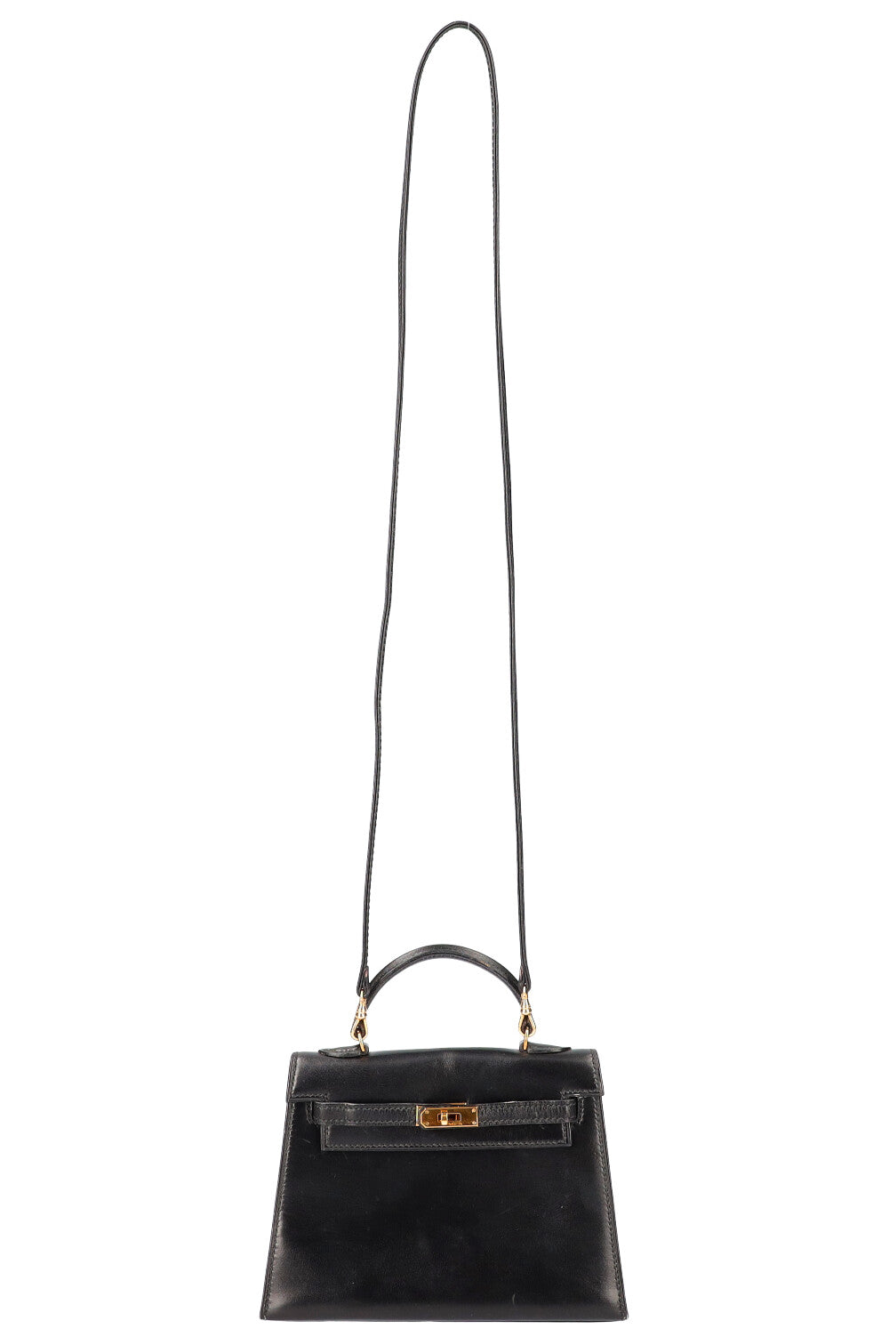 HERMES Vintage Kelly 15 Box Black REAWAKE