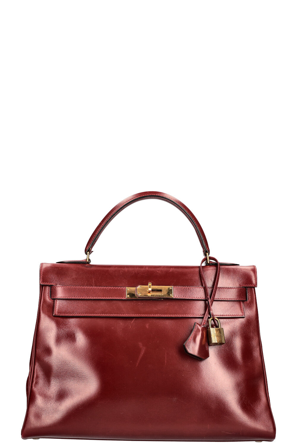 Price Klassische Hermes Tasche HERMÈS Kelly 32 Box Rouge H