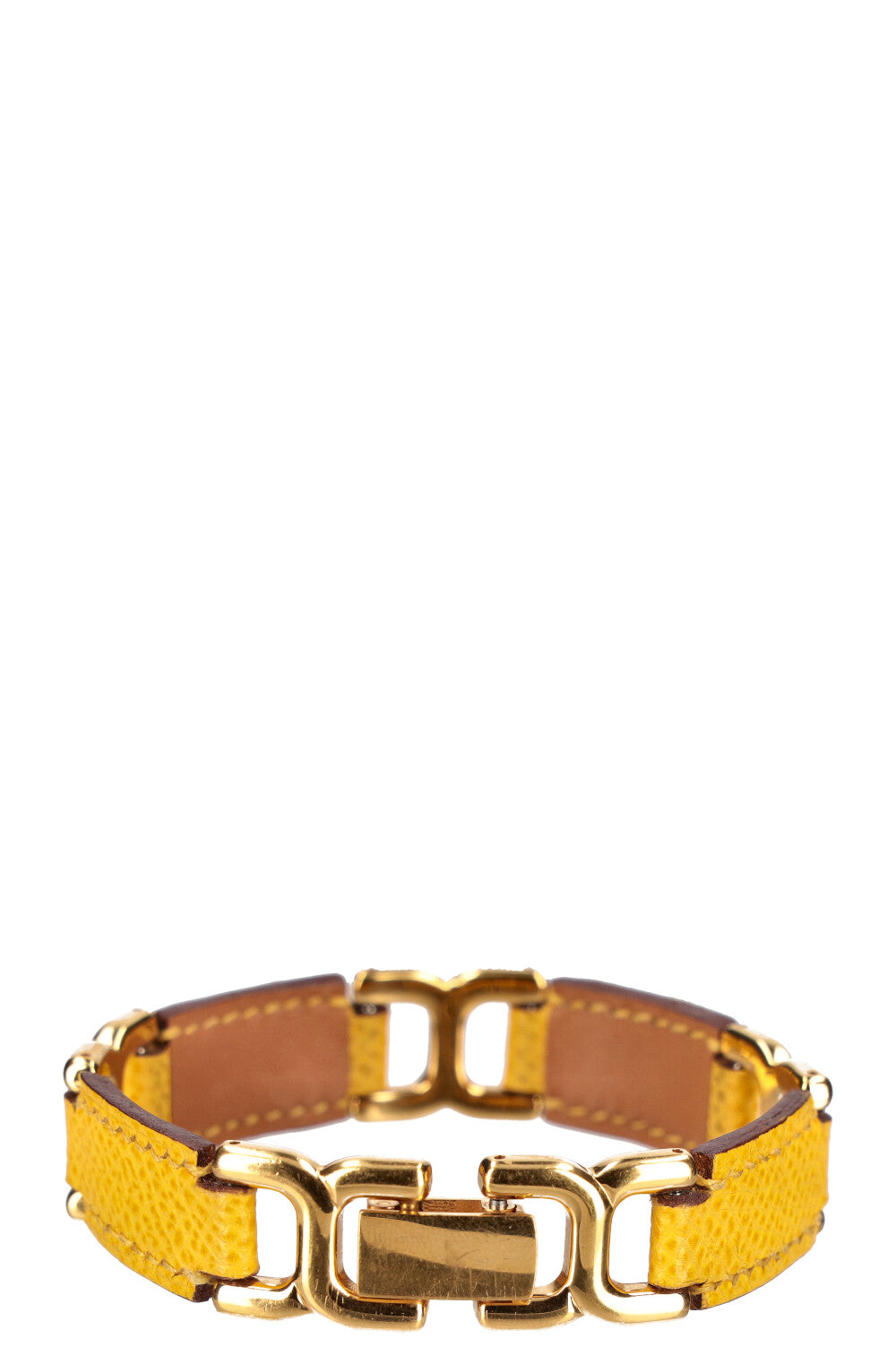 HERMÈS Bracelet Équestre Epsom Jaune 2003