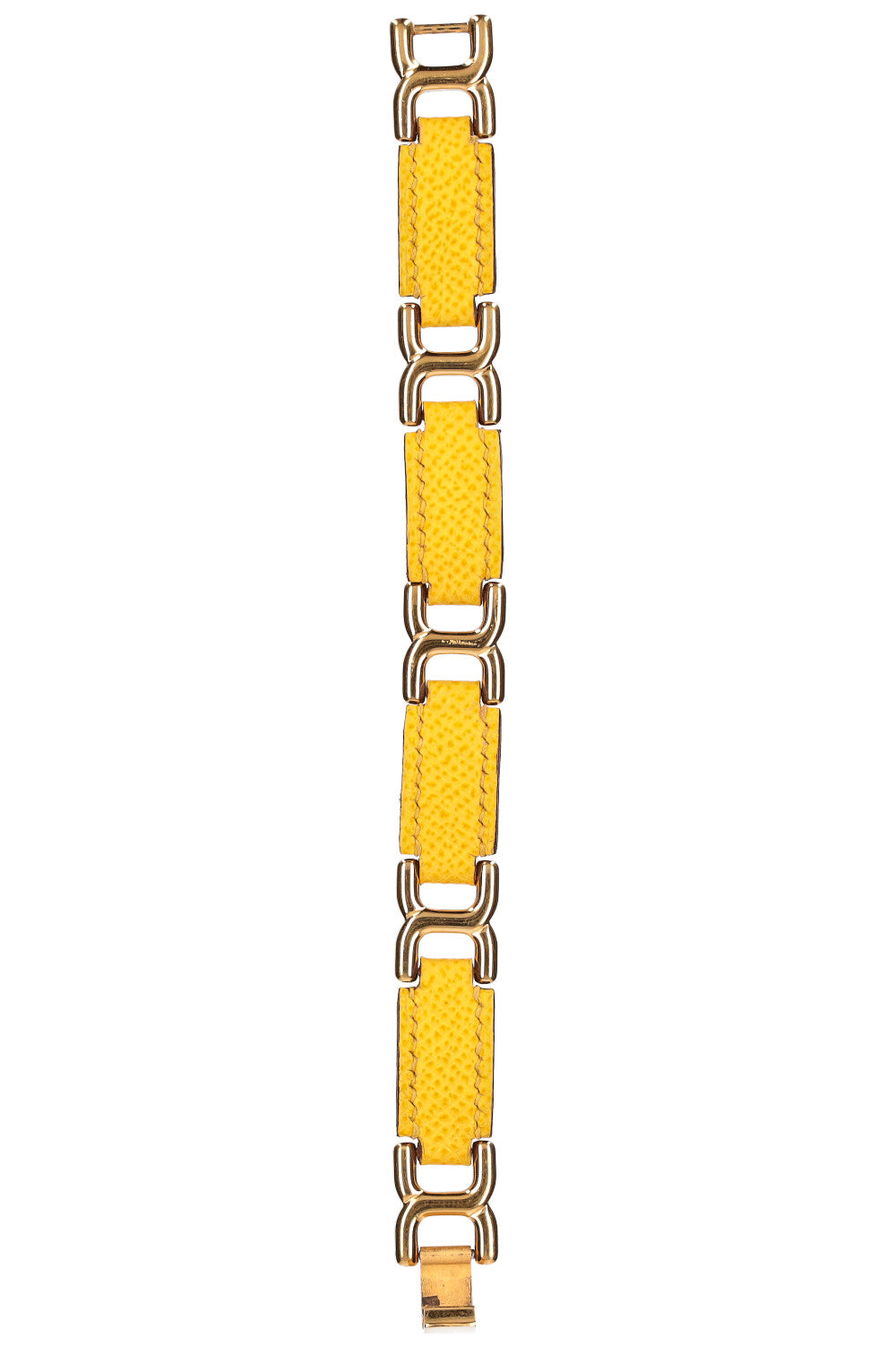 HERMÈS Bracelet Équestre Epsom Jaune 2003