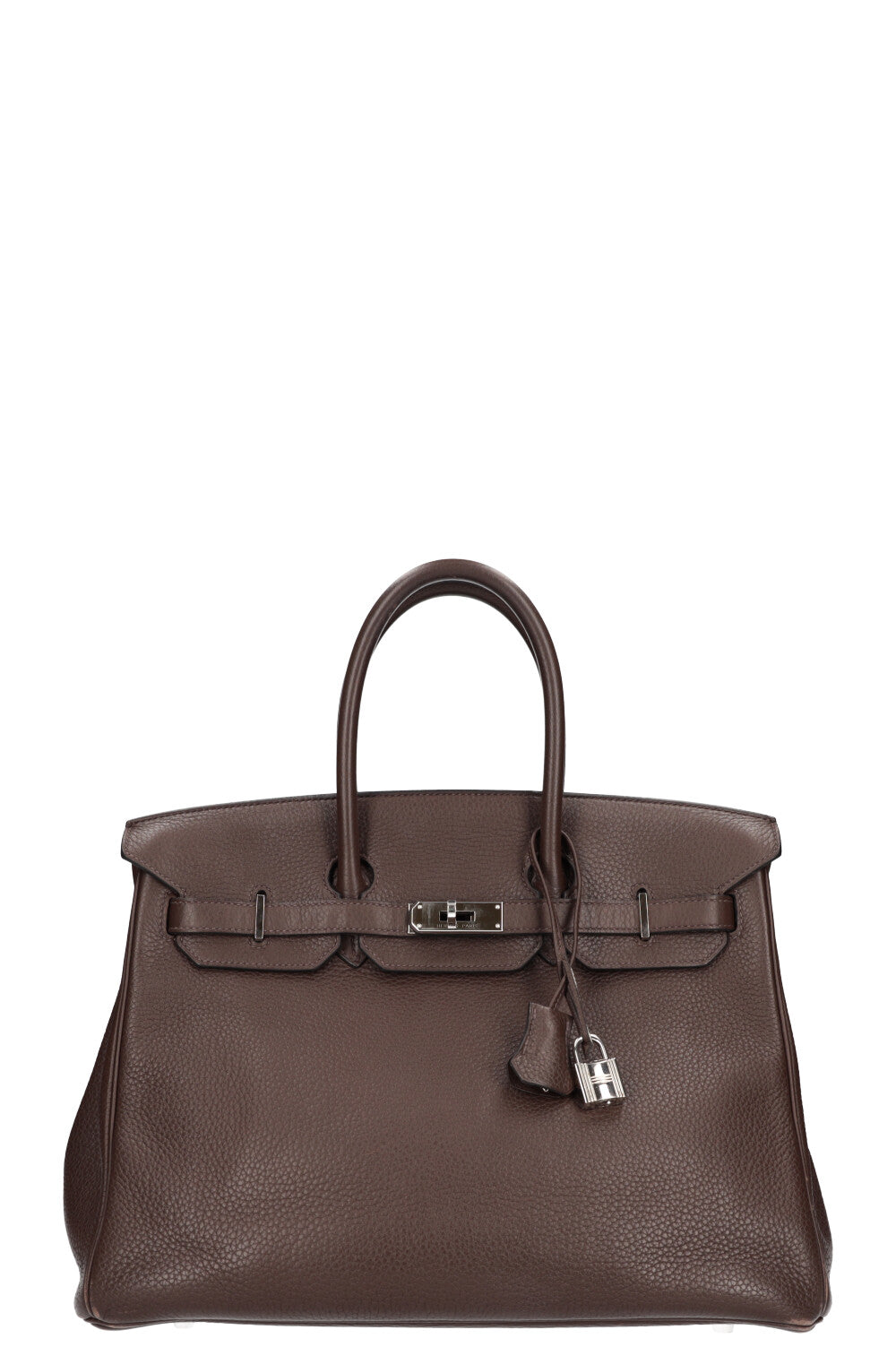 HERMES Birkin 35 Clemence Chocolat PHW REAWAKE