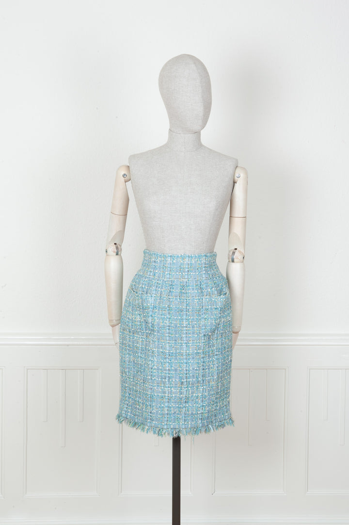 CHANEL Deux Pièces Tweed Bleu 2011
