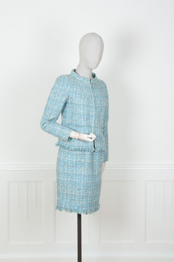 CHANEL Deux Pièces Tweed Bleu 2011