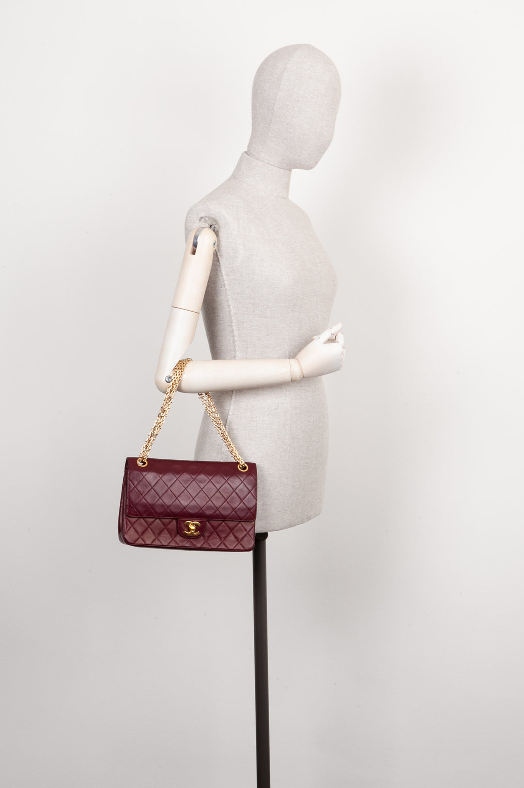 CHANEL Vintage Reissue Chain Double Flap Bag Bordeaux