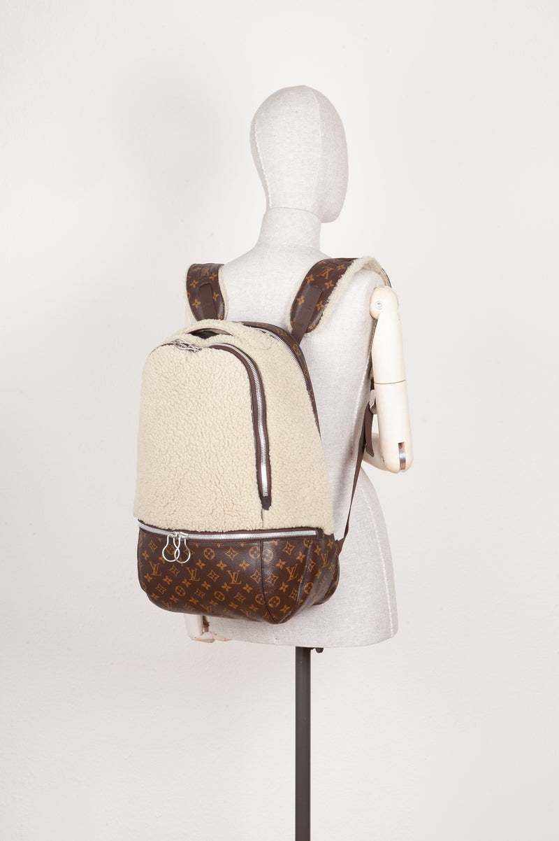 Louis Vuitton Marc Newson Collaboration Celebrating Backpack Brown/Ivory M40278 Monogram Mouton