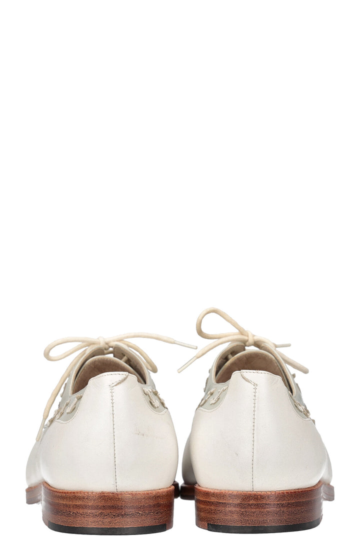 CHANEL Flats Mint White