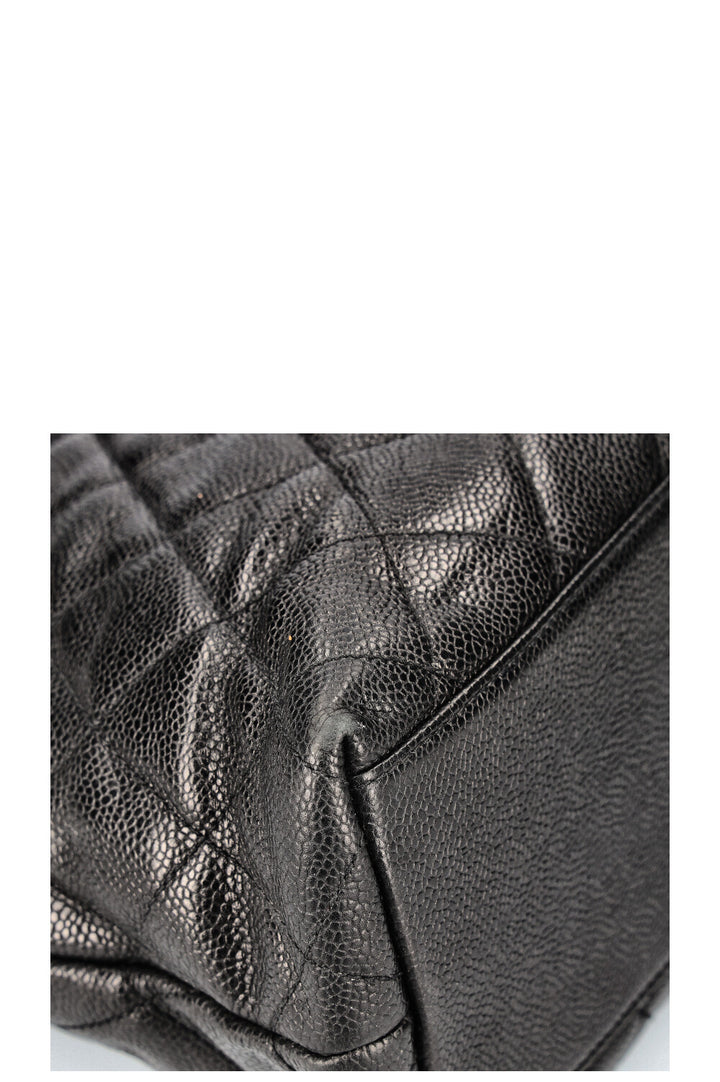 CHANEL Vintage Front Pocket Bag Caviar Black
