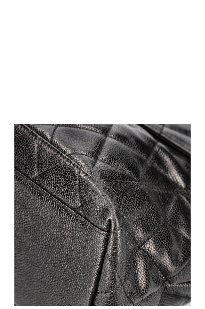 CHANEL Vintage Front Pocket Bag Caviar Black