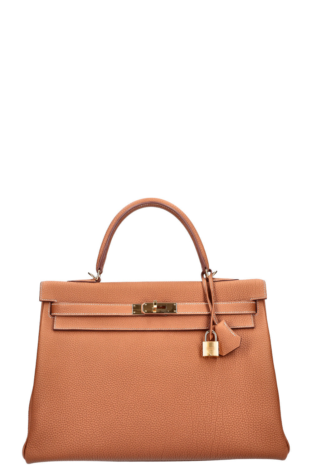 HERMÈS Kelly Retourne 35 Veau Togo Gold